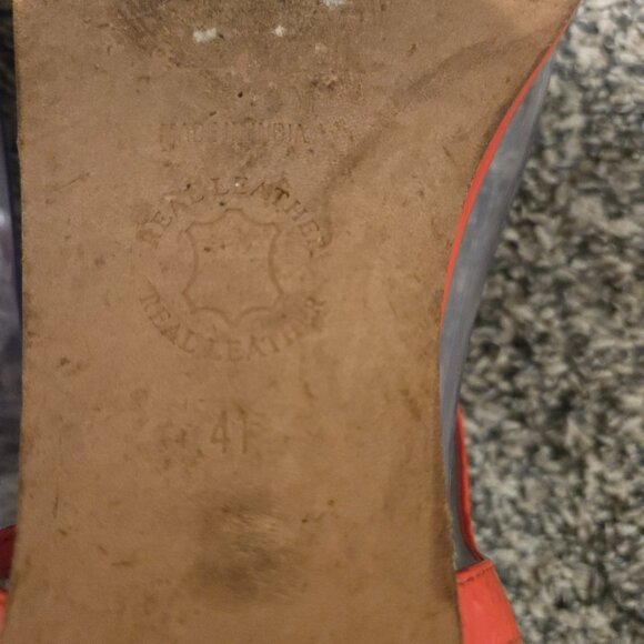 Boden Orange Patent Leather Thong Sandals 41/9.5 - Picture 7 of 9